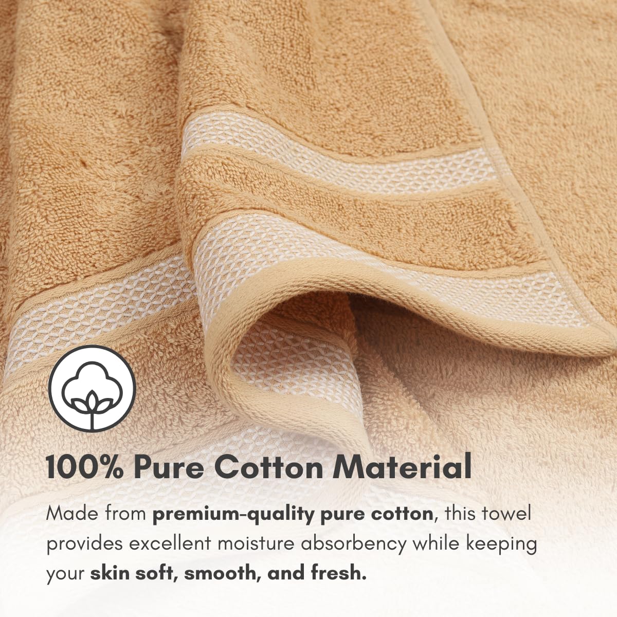 Mafatlal Daffodil Bath Towel – Brown, Cotton