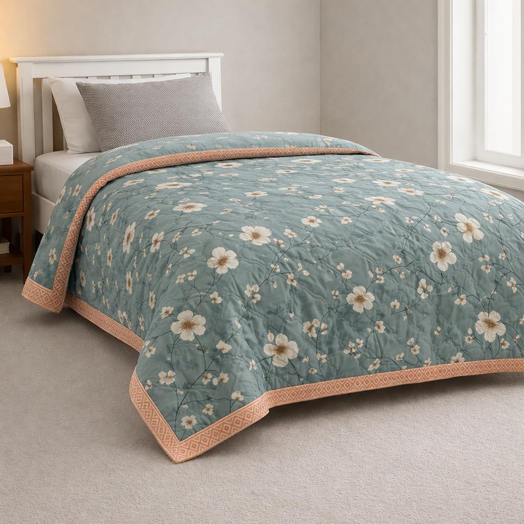 Mafatlal Ultrasonic Comforter – Powder Blue, Microfiber