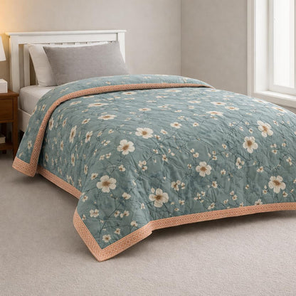 Mafatlal Ultrasonic Comforter – Powder Blue, Microfiber