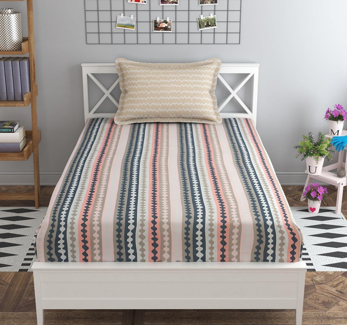 Mafatlal Luxe Bedsheet – Brown, Single, Cotton Blend