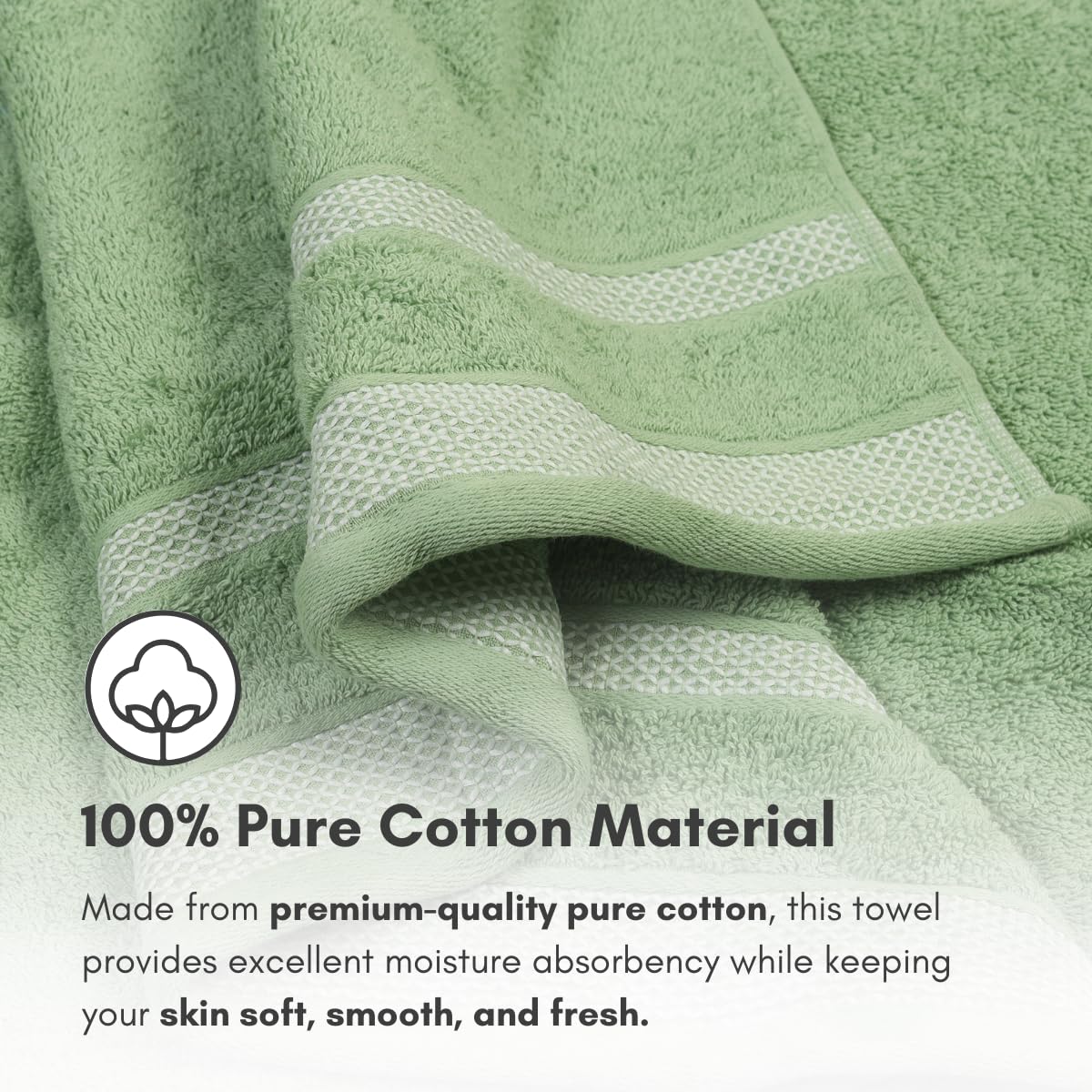 Mafatlal Daffodil Bath Towel – Green, Cotton
