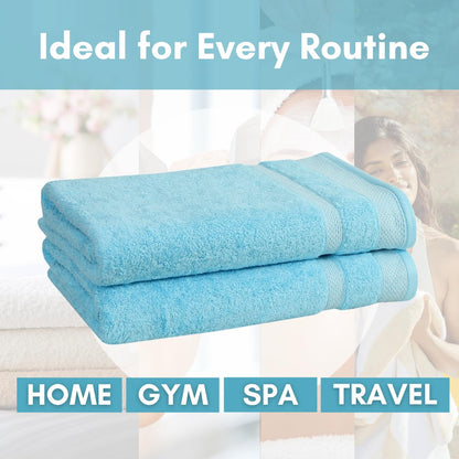 Mafatlal Daffodil Bath Towel – Blue, Cotton