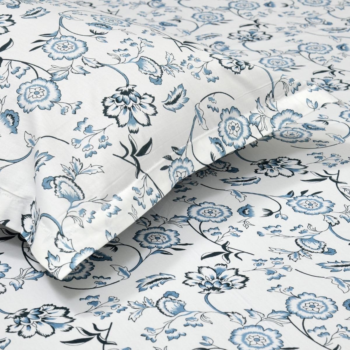 Mafatlal Classic Comfort Bedsheet – Gold & Blue, Single, Cotton