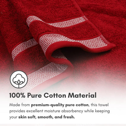 Mafatlal Daffodil Bath Towel – Red, Cotton