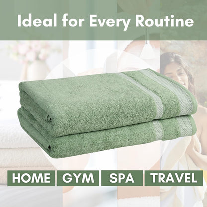 Mafatlal Daffodil Bath Towel – Green, Cotton
