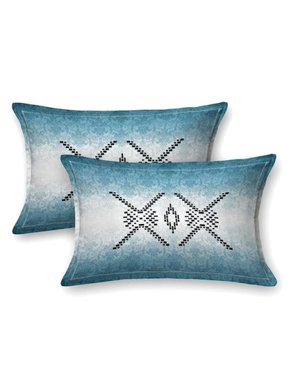 Mafatlal Autumn Delight Bedsheet – Aqua Blue, King, Cotton