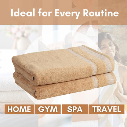 Mafatlal Daffodil Bath Towel – Brown, Cotton