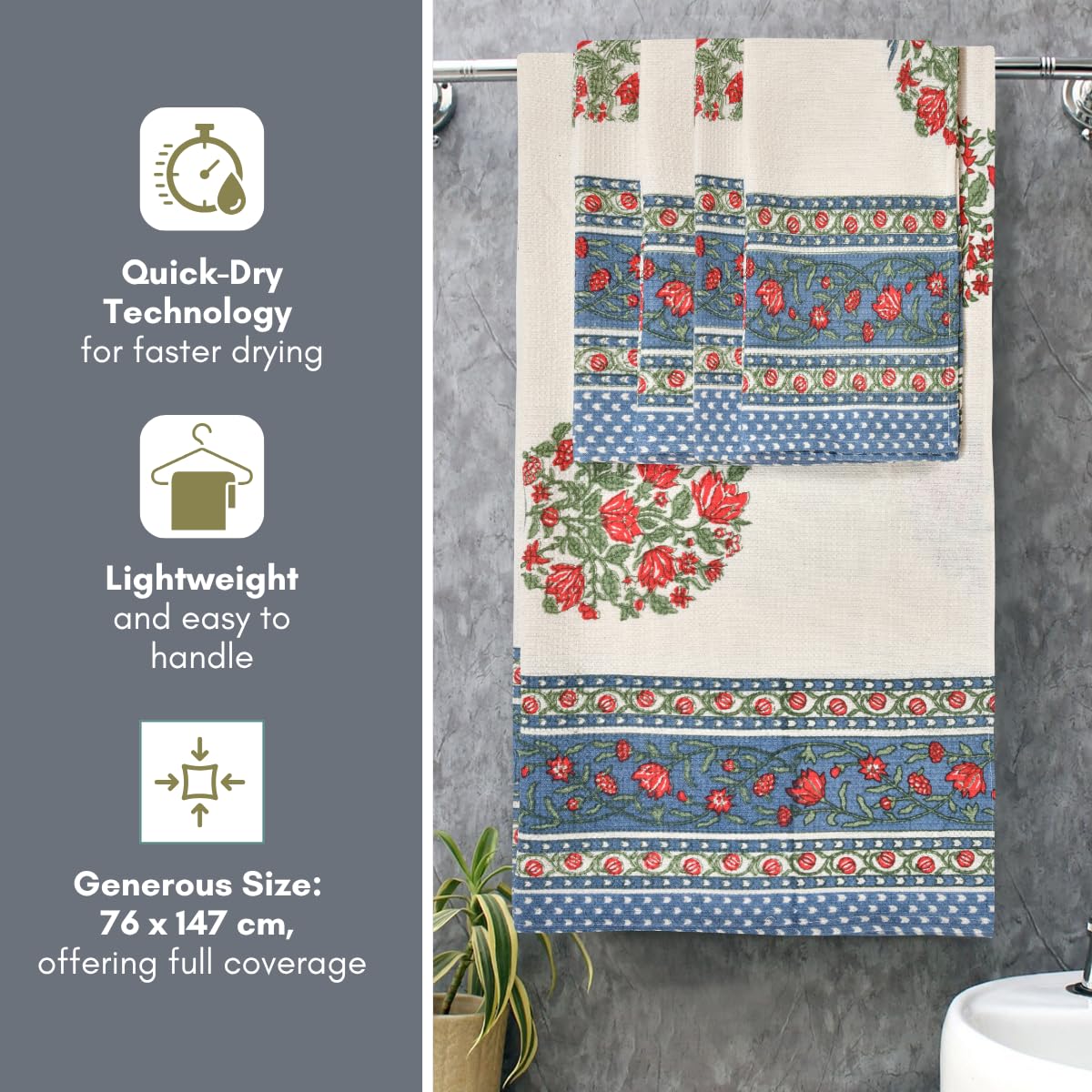 Mafatlal Madhuban Towel Set – Oil Yellow, Cotton