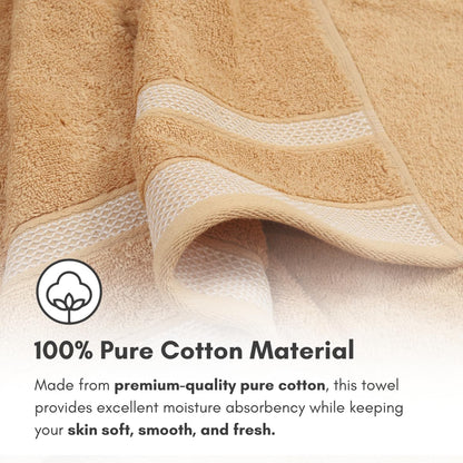 Mafatlal Daffodil Bath Towel – ORN/Beige, Cotton