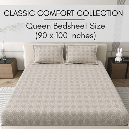 Mafatlal Classic Comfort Bedsheet – Ash Grey, Double, Cotton