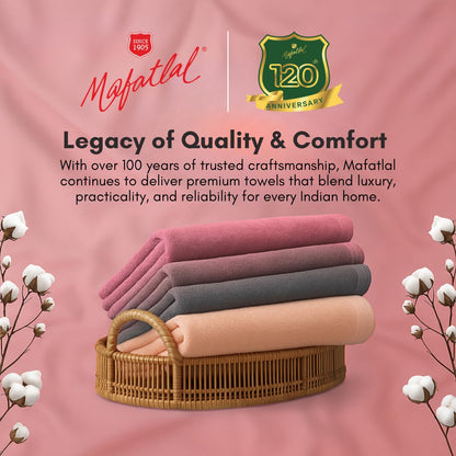 Mafatlal Daffodil Bath Towel – BLU/Pink, Cotton