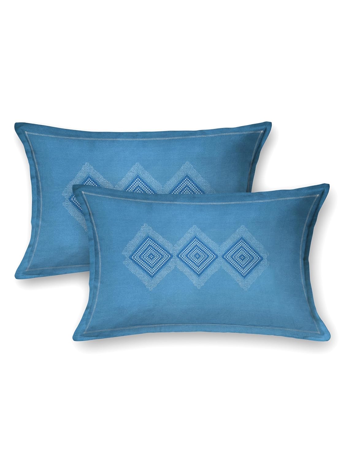 Mafatlal Autumn Delight Bedsheet – Blue & Grey, King, Cotton