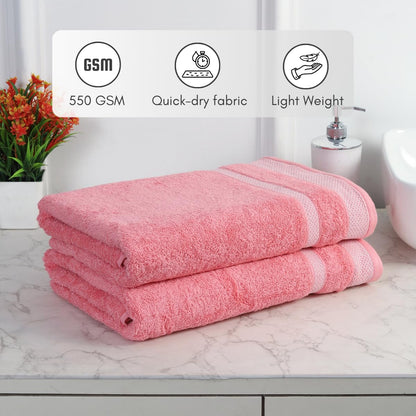 Mafatlal Daffodil Bath Towel – Pink, Cotton