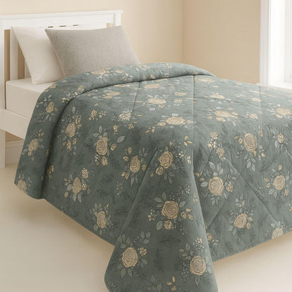 Mafatlal Ultrasonic Comforter – Olive Green, Microfiber