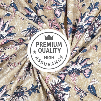 Mafatlal Spring Glory Bedsheet – Blue 1, King, Cotton
