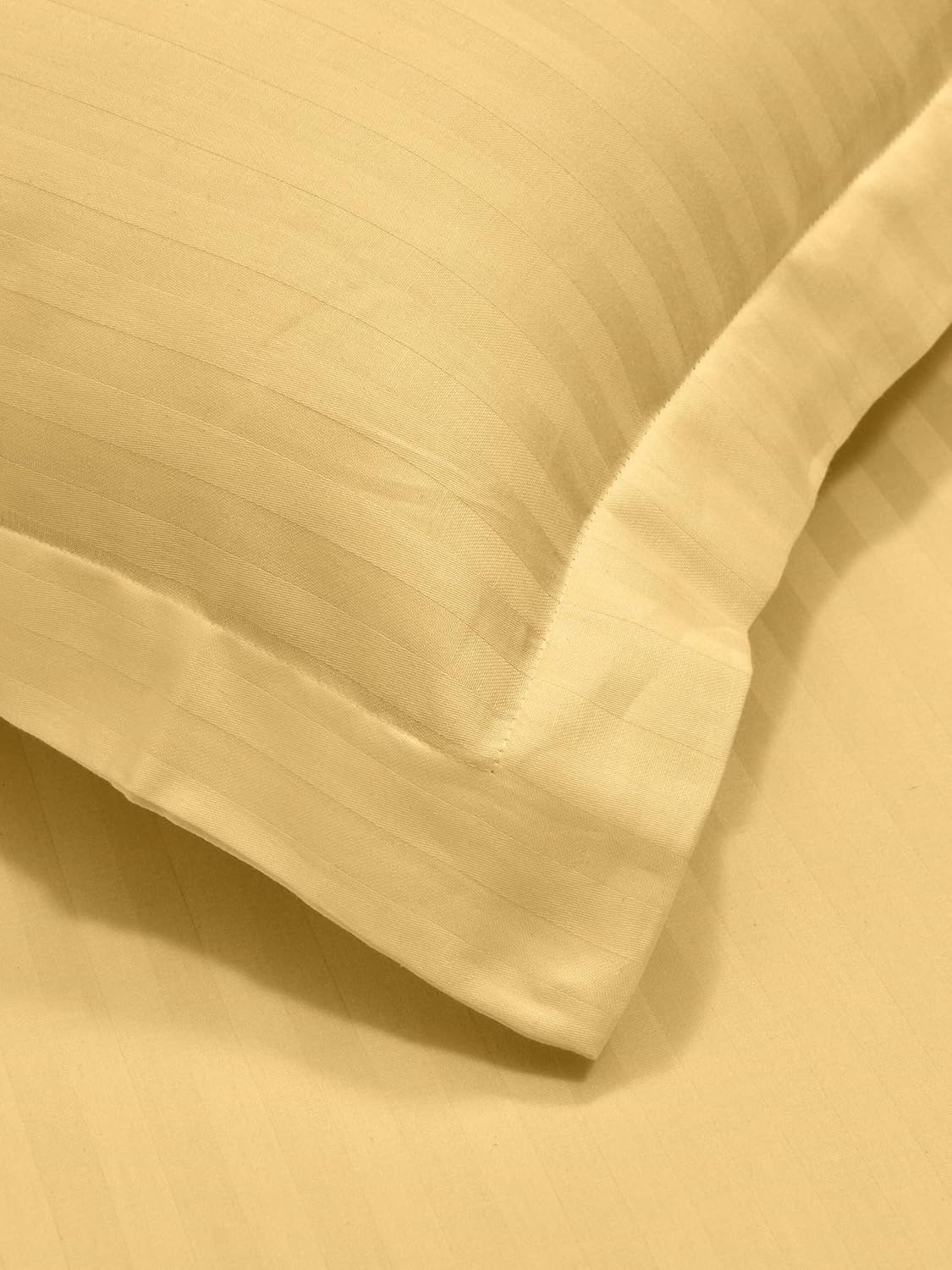 Mafatlal Italian Stripe Bedsheet – Camel, King, Cotton