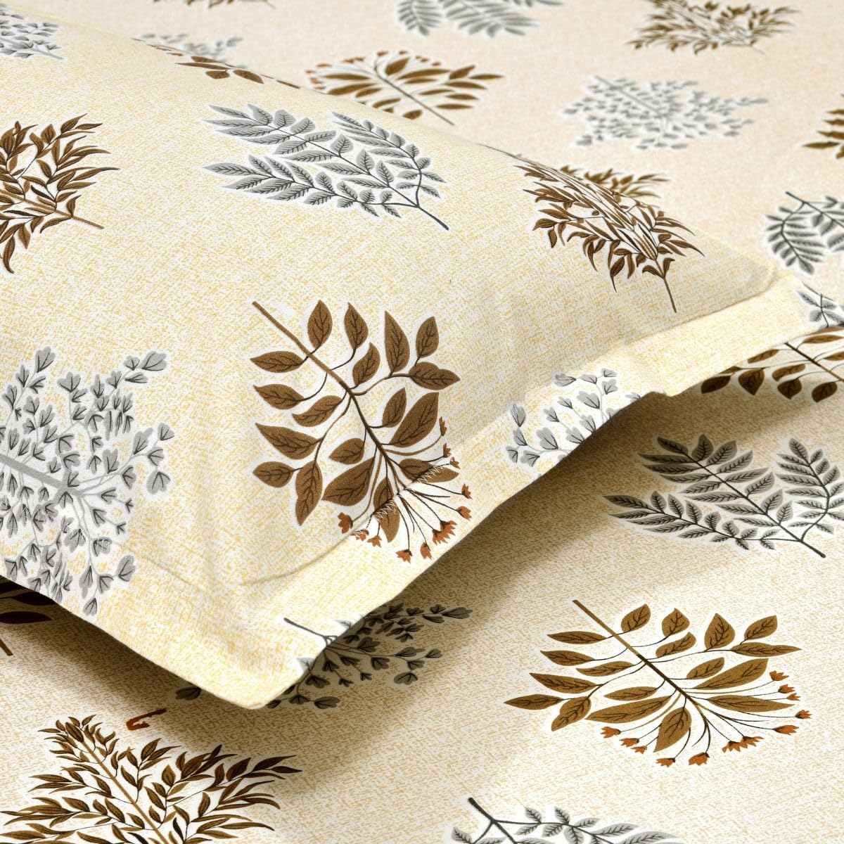 Mafatlal Classic Comfort Bedsheet – Gray & Cream, Single, Cotton