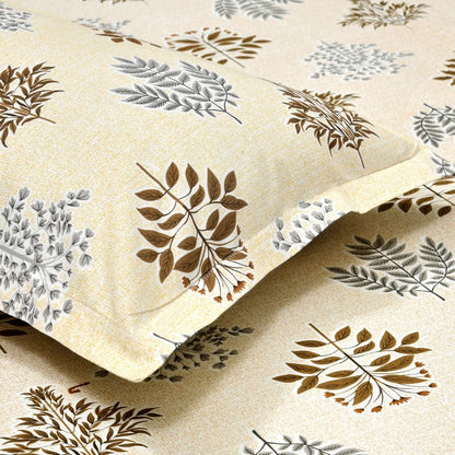 Mafatlal Classic Comfort Bedsheet – Gray & Cream, Single, Cotton