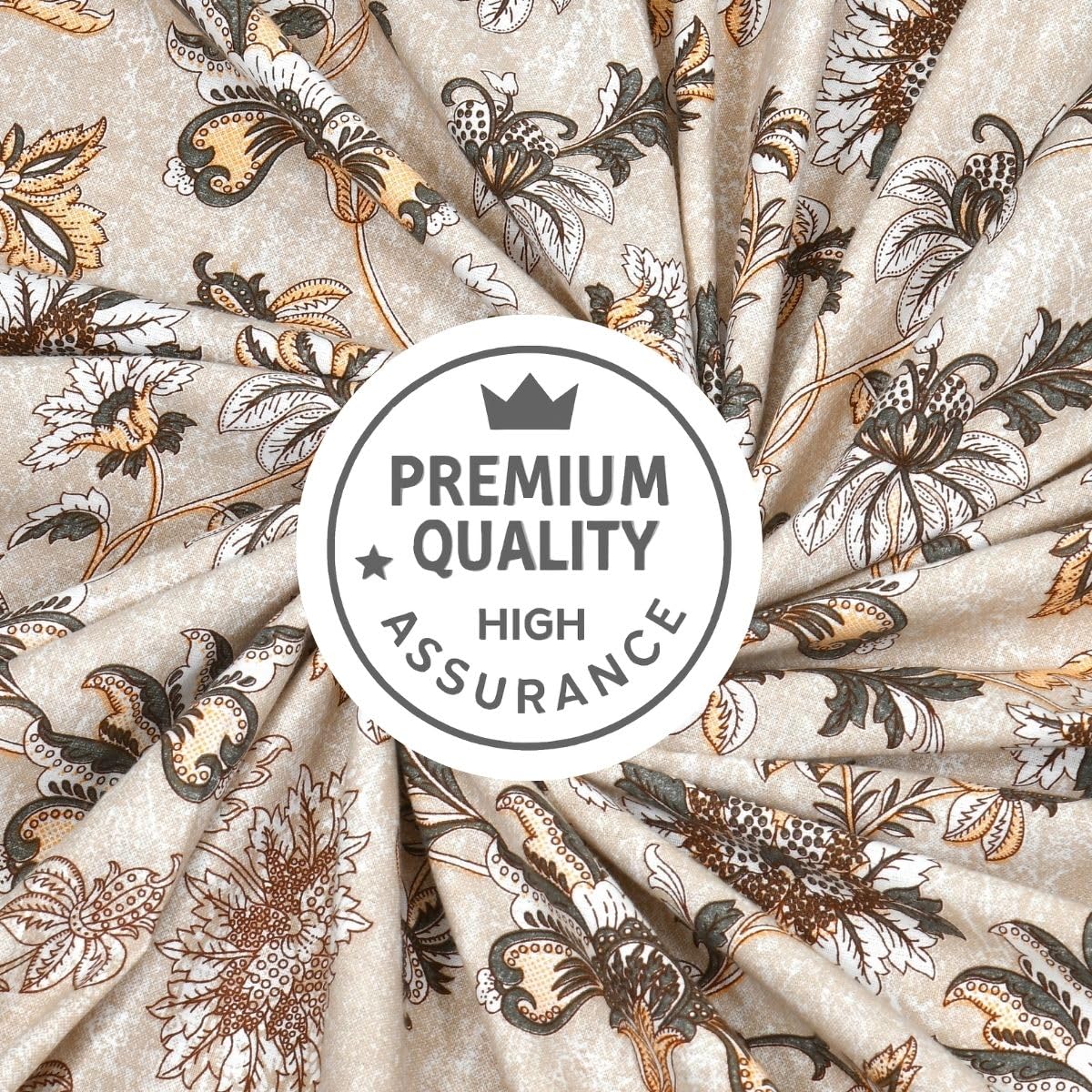 Mafatlal Spring Glory Bedsheet – Cream, King, Cotton