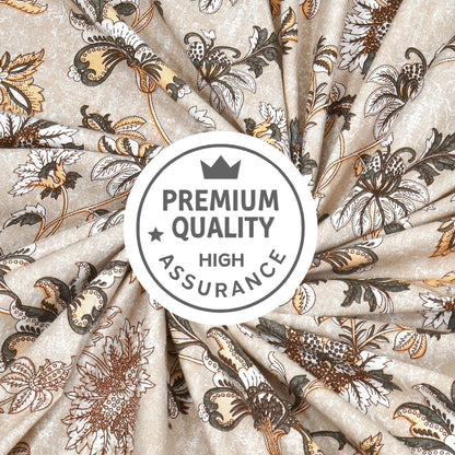 Mafatlal Spring Glory Bedsheet – Cream, King, Cotton
