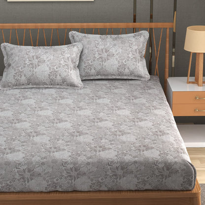 Grandious Jacquard King Size Cotton Bedsheet - Alternate Angle