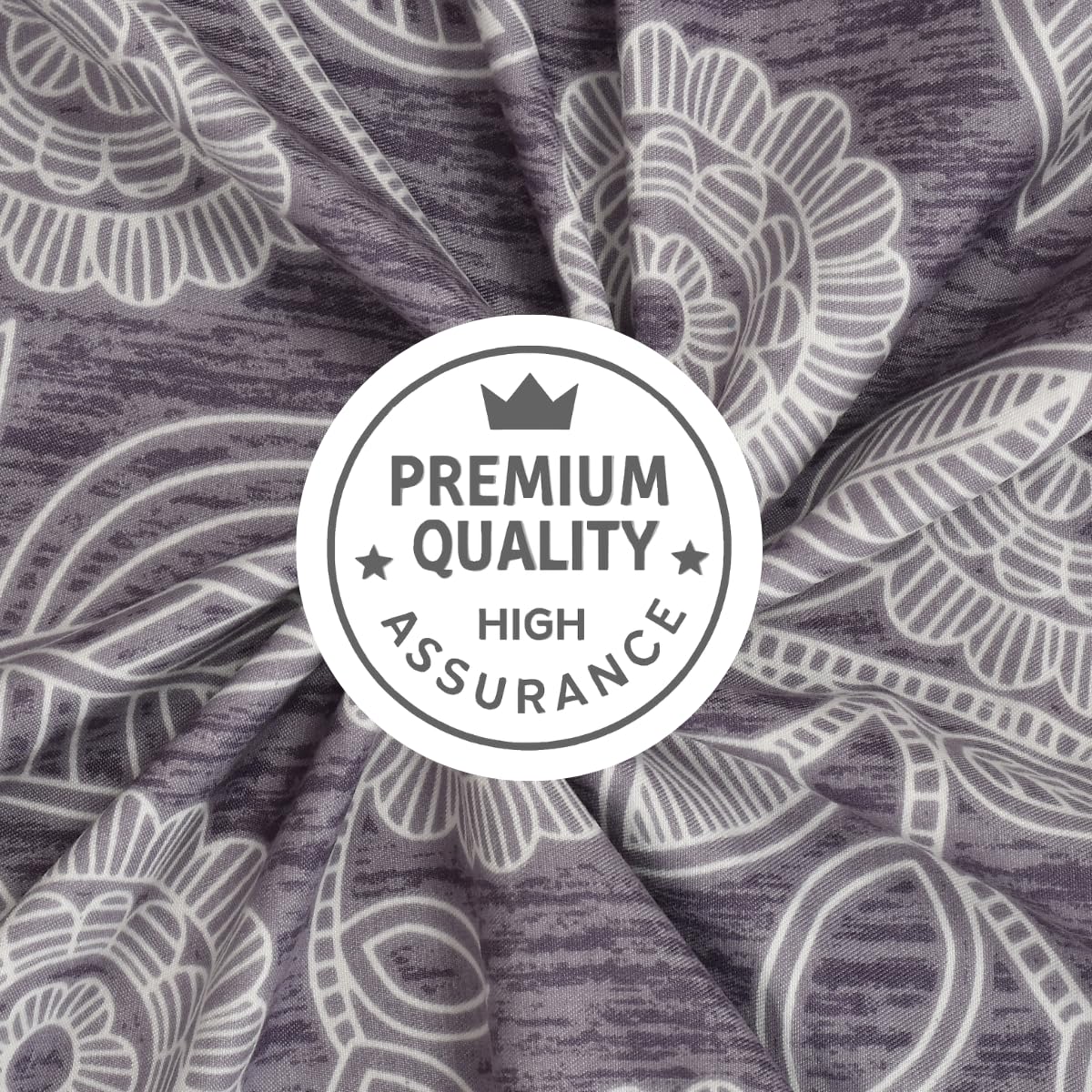 Mafatlal Plush Bedsheet – Lavender Grey, Queen, Microfiber
