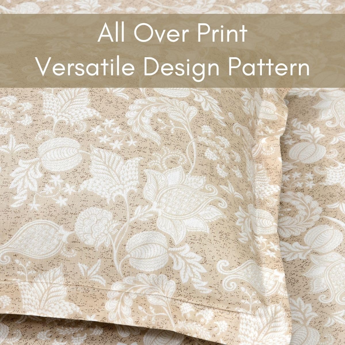 Mafatlal Spring Glory Bedsheet – Sandy Beige, King, Cotton