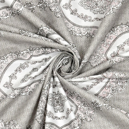 Mafatlal Classic Comfort Bedsheet – Gray & Cream, Single, Cotton