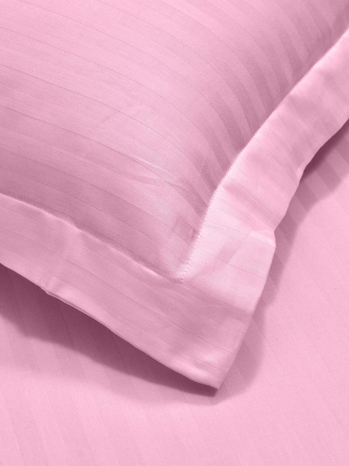 Mafatlal Italian Stripe Bedsheet – Pink, King, Cotton