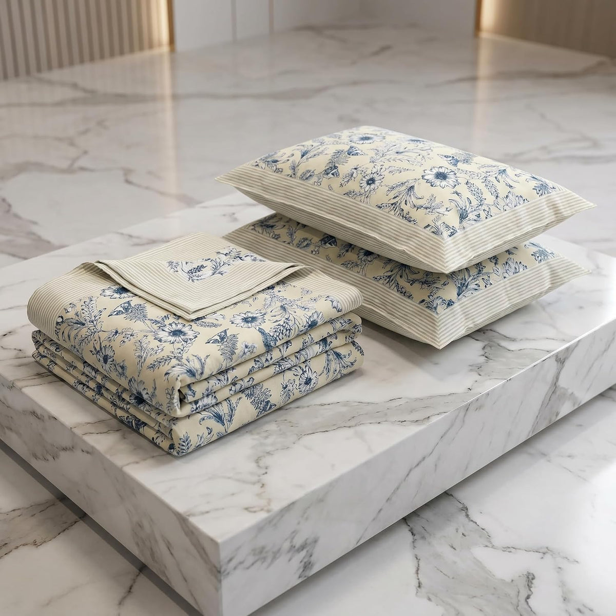 144 TC Cotton Queen Size Bedsheet with 2 Pillow Covers | 108 x 90 Inches | Multicolor Print