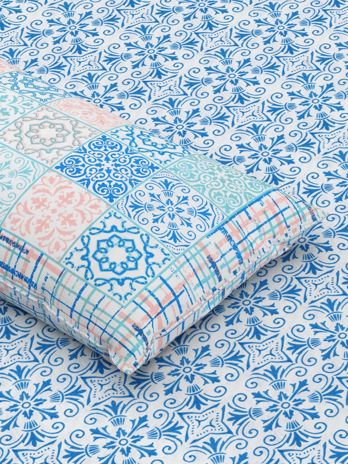 Sanskriti King Size Cotton Bedsheet - Alternate Angle