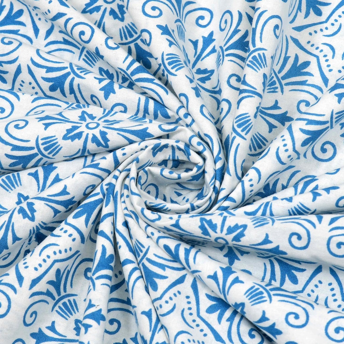 Sanskriti King Size Cotton Bedsheet - Macro