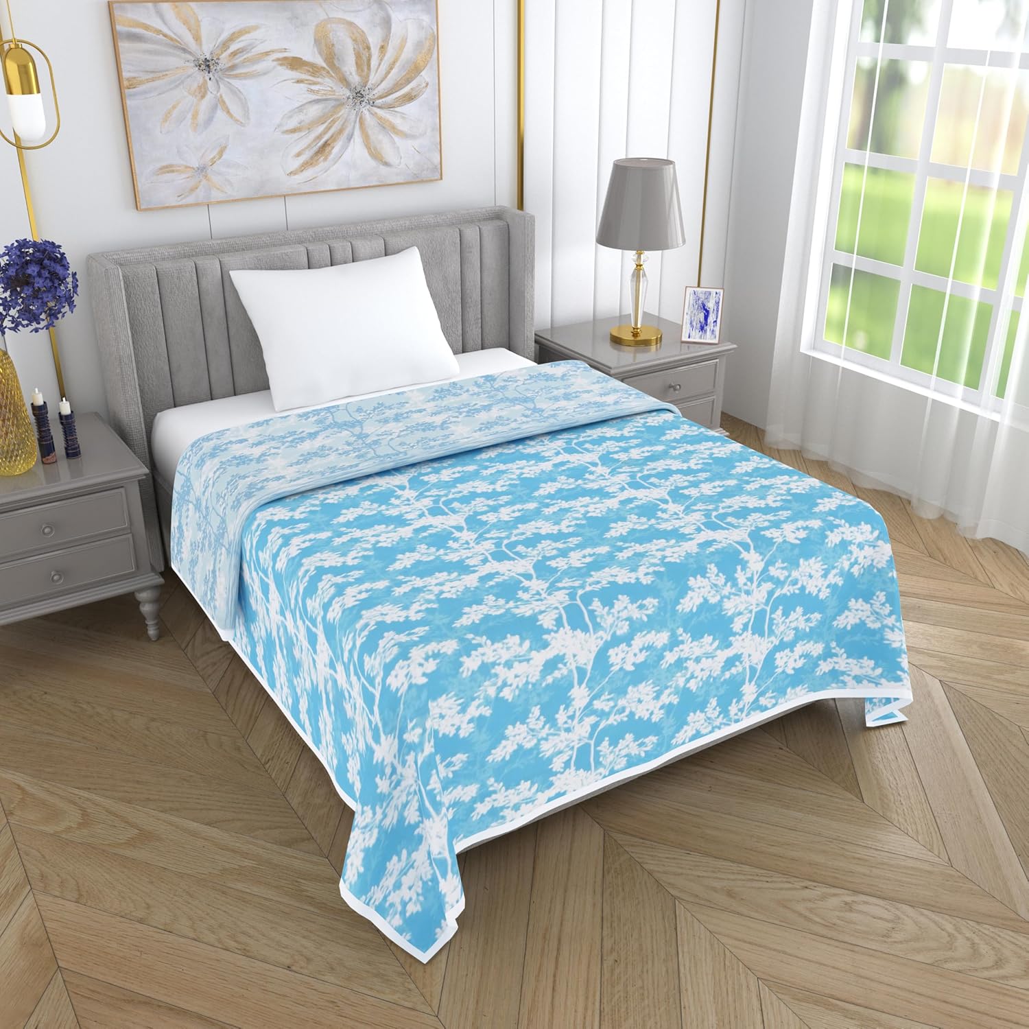Mafatlal Sparsh Dohar – Soft Blue, Cambric Cotton