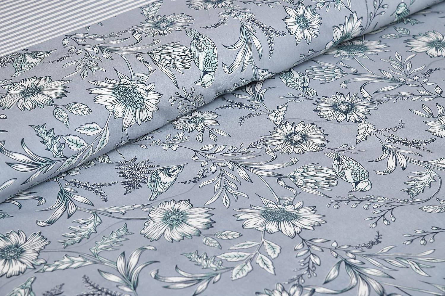 Mafatlal Jaipuri Bedsheet – Chrome, King, Cotton