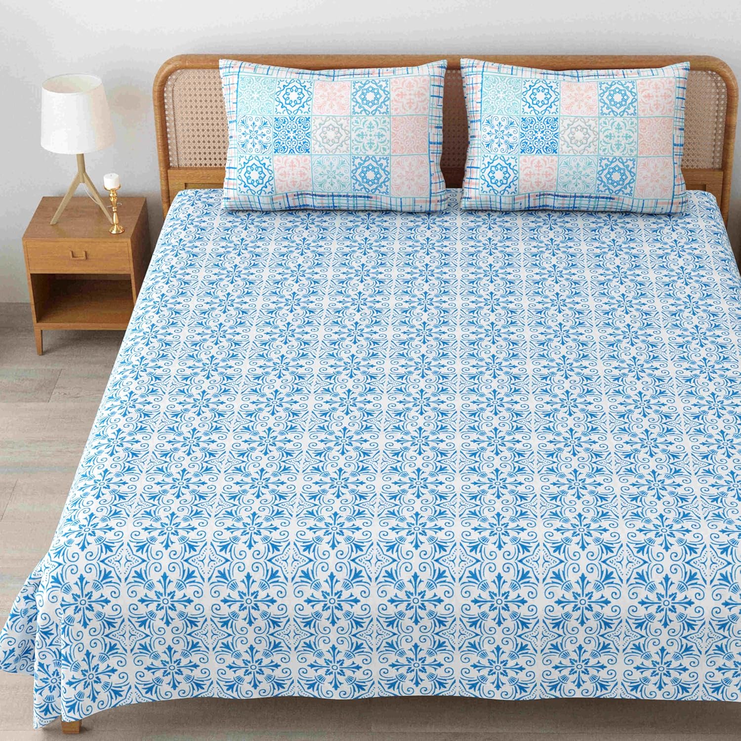 Sanskriti King Size Cotton Bedsheet - Lifestyle