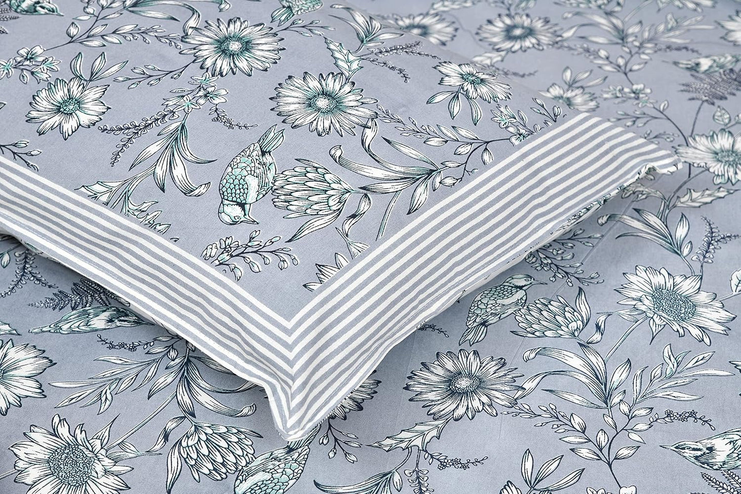 Mafatlal Jaipuri Bedsheet – Chrome, King, Cotton