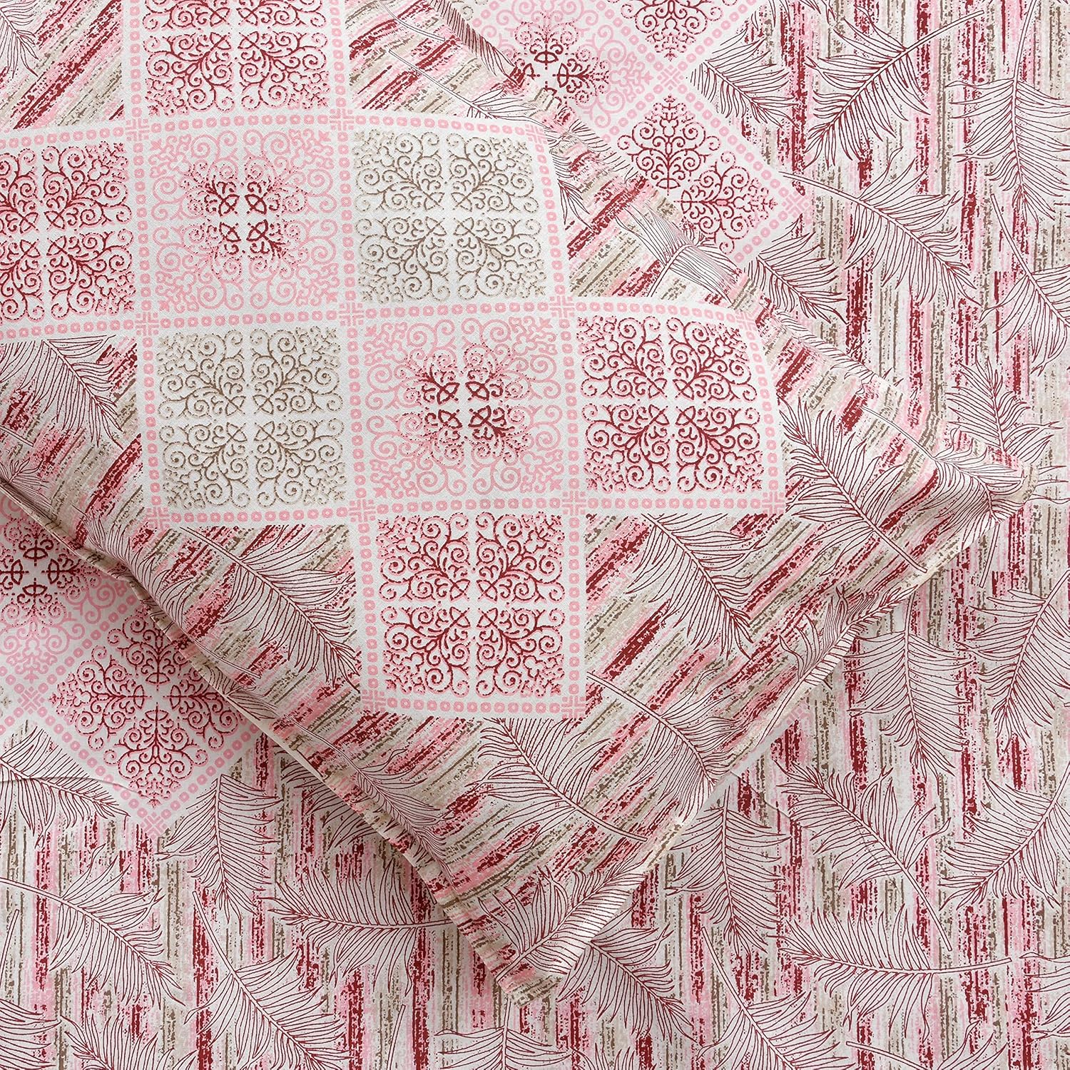 Mafatlal Jaipuri Bedsheet – Flesh Pink, King, Cotton