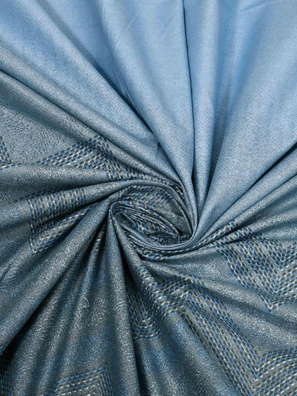 Mafatlal Autumn Delight Bedsheet – Blue & Grey, King, Cotton