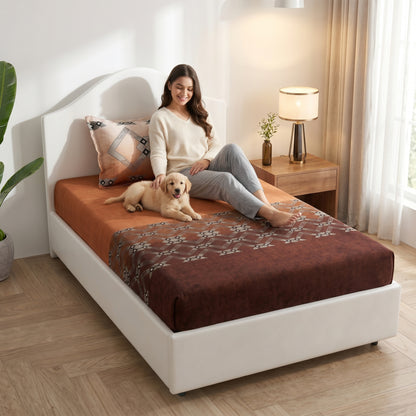 186 TC 100% Cotton Single Bedsheet | 90 x 60 Inches
