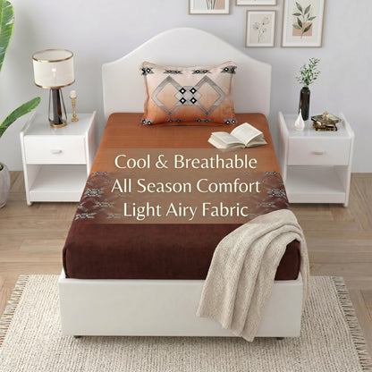 186 TC 100% Cotton Single Bedsheet | 90 x 60 Inches