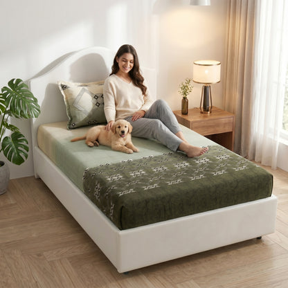 186 TC 100% Cotton Single Bedsheet | 90 x 60 Inches