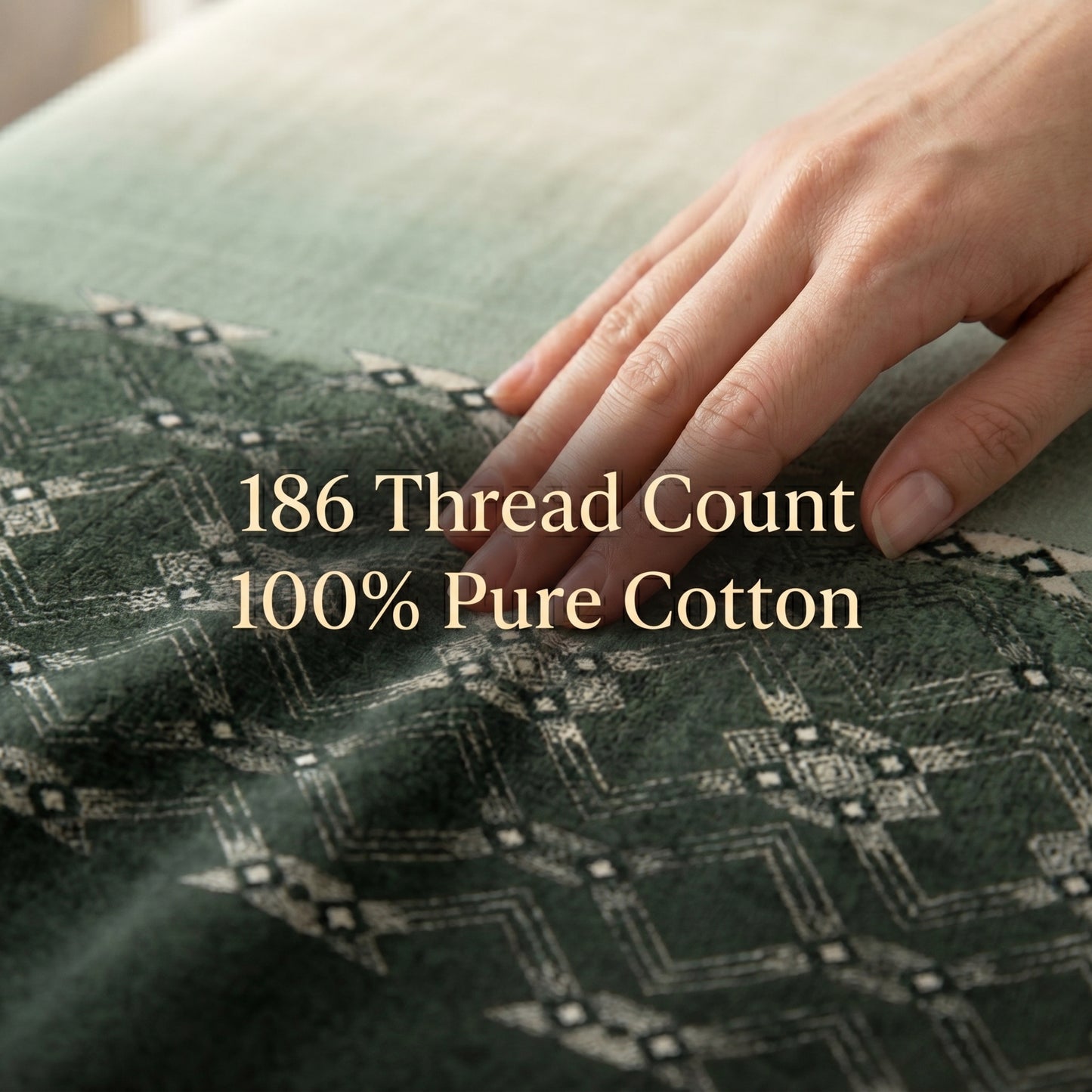 186 TC 100% Cotton Single Bedsheet | 90 x 60 Inches
