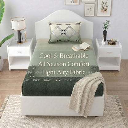 186 TC 100% Cotton Single Bedsheet | 90 x 60 Inches