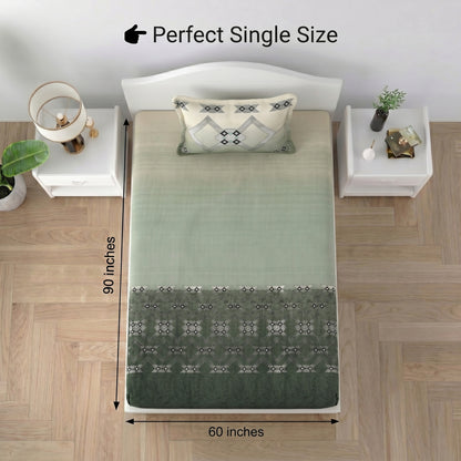 186 TC 100% Cotton Single Bedsheet | 90 x 60 Inches