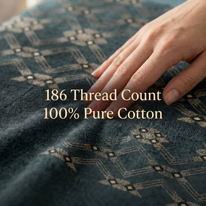 186 TC 100% Cotton Single Bedsheet | 90 x 60 Inches