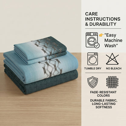 186 TC 100% Cotton Single Bedsheet | 90 x 60 Inches