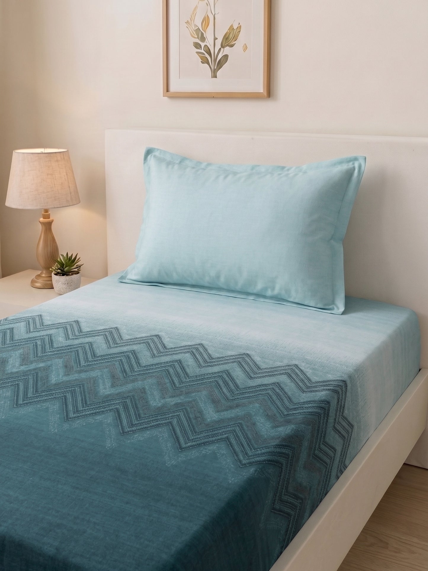 186 TC 100% Cotton Single Bedsheet | 90 x 60 Inches