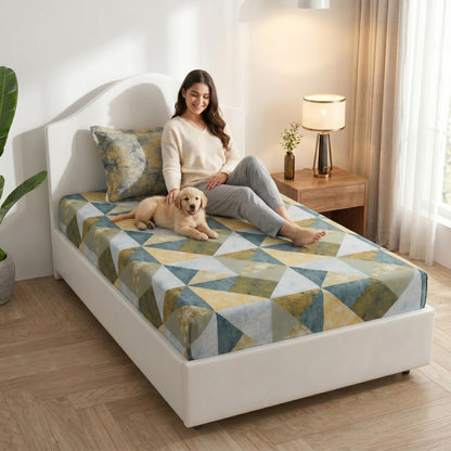 186 TC 100% Cotton Single Bedsheet | 90 x 60 Inches