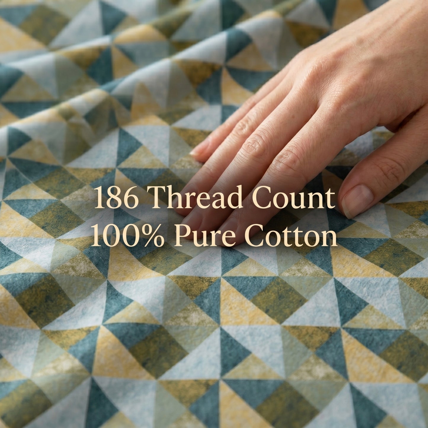 186 TC 100% Cotton Single Bedsheet | 90 x 60 Inches