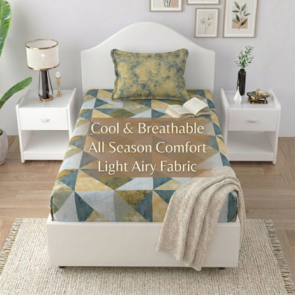 186 TC 100% Cotton Single Bedsheet | 90 x 60 Inches